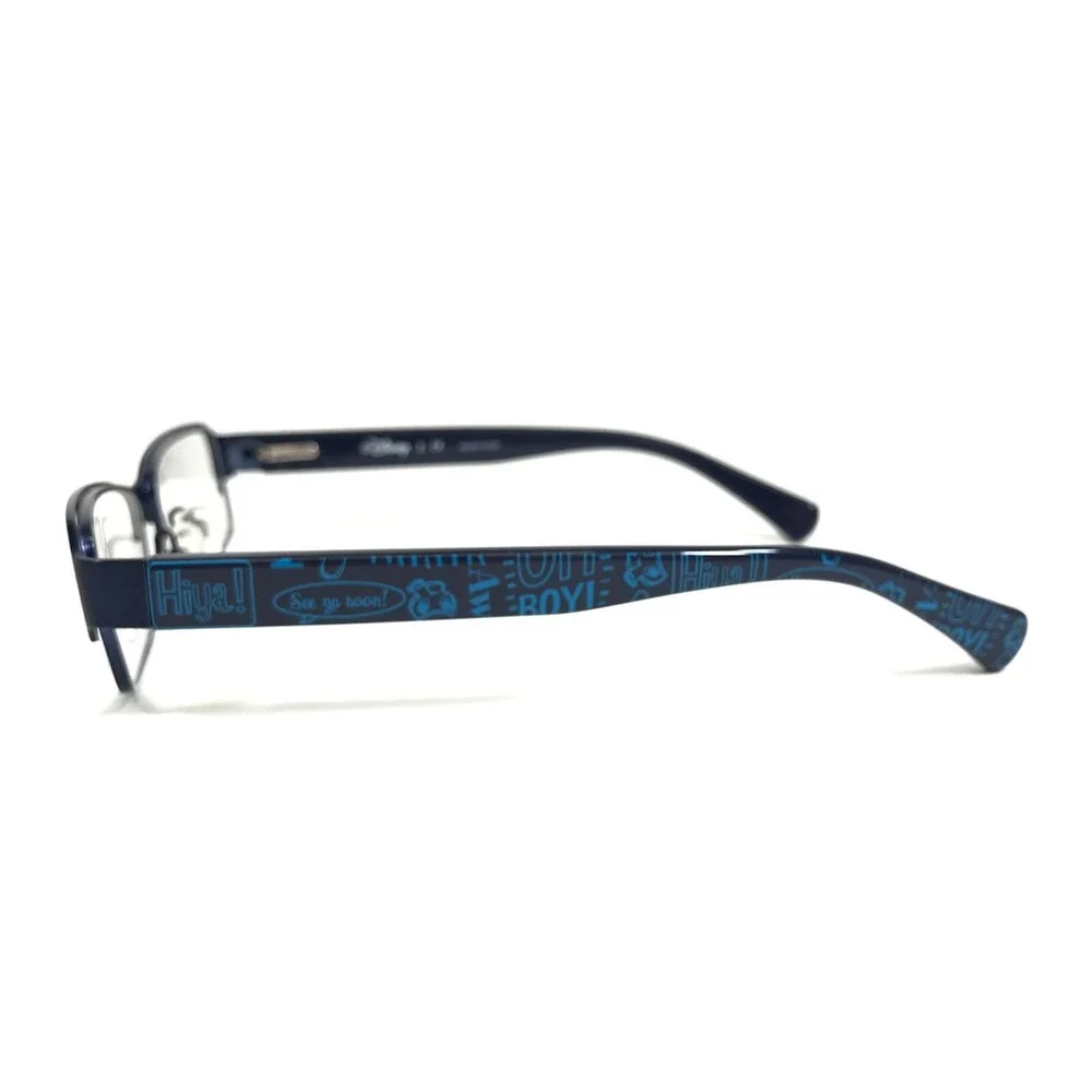 Disney Eyeglasses Frames Kids 3E 1001 3015 Blue Rectangular Full Rim 49-15-130